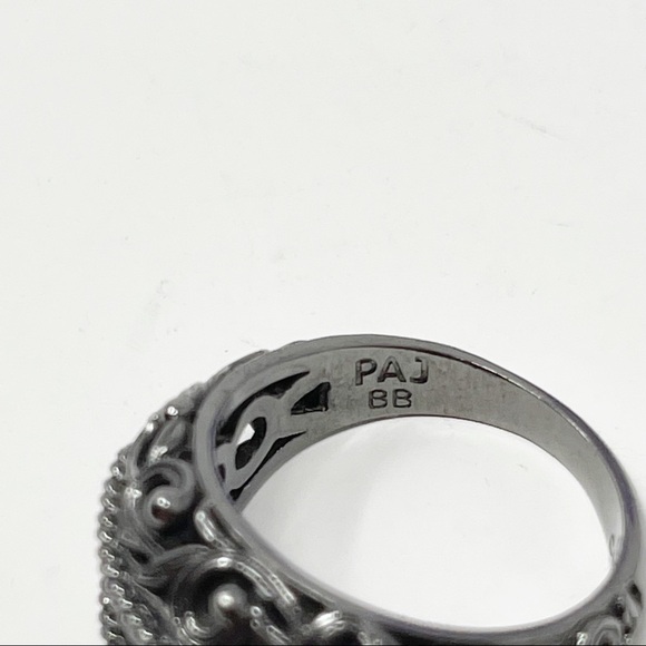 Prime Art & Jewel Cubic Zirconia China Brass Base PAJ Filigree Ring - Picture 8 of 8